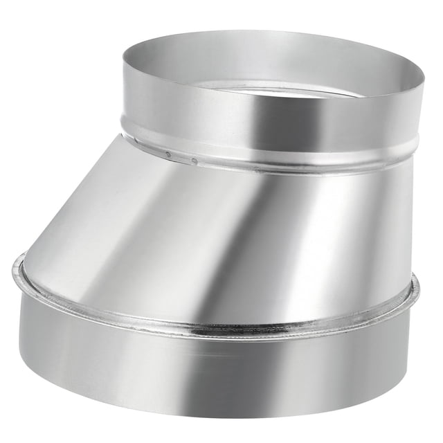 Uxcell Réducteur de Conduit Excentrique 8 Pouces à 6 Pouces, 1Pcs Connecteur de Conduit en Fer Galvanisé Adaptateur de Conduit d'Air Rond