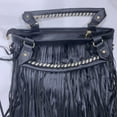 thumbnail image 4 of Women Tassel Fringe Shoulder bag Big Tote Messenger Handbag Hobo Cross Body Bag (Black), 4 of 6