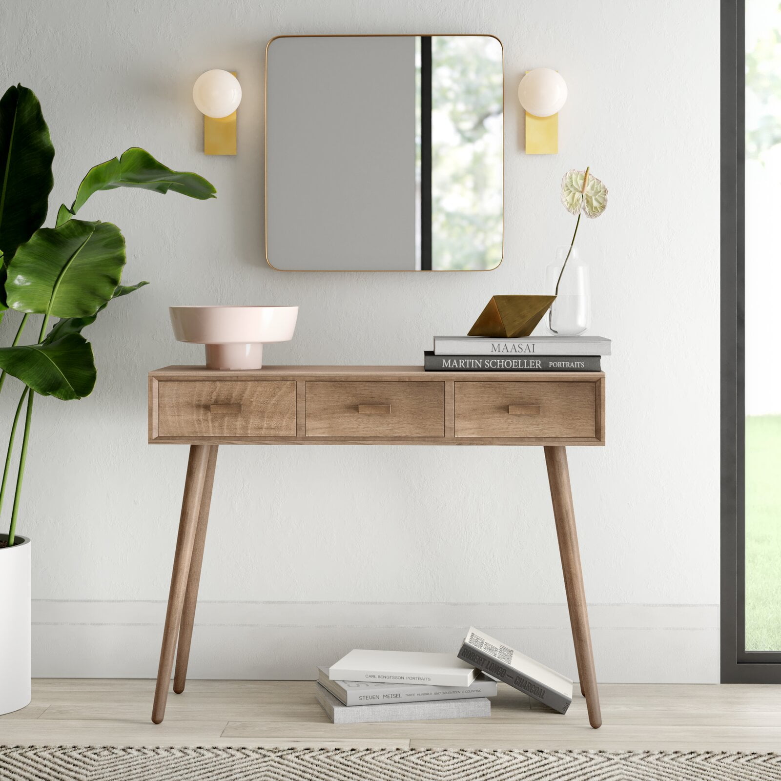 Orion 3 drawer console table deals