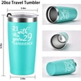 thumbnail image 4 of 50th Birthday Gifts for Women, 21 With 29 Years Experience Insulated Stainless Steel Tumbler Birthday Gifts Anniversary Decoractions for Best Friends Coworker Mom Mother, 20 Oz, Mint, 4 of 6