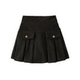 thumbnail image 4 of NAISIBABY Girls Corduroy Skirts, High Waist A-Line Casual School Uniform Spring Fall Pleated Skirts Black Size 11T, 4 of 6