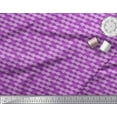 thumbnail image 2 of Soimoi Purple Velvet Fabric Moroccan Damask Print Sewing Fabric Yard 58 Inch Wide, 2 of 3