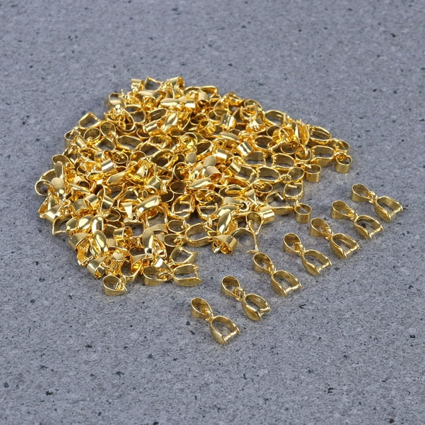 unbranded 100Ud Gua Zi Kou Accesorios De Metal En Oro Rosa Para Bisutería Con Conector Pinza Y Material De Latón