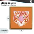 thumbnail image 4 of Stupell Industries Eclectic Fun Bold Orange Tiger Gold Floating Frame Canvas Art, 18 x 18, by Karolina Sato, 4 of 8