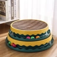 thumbnail image 2 of Cat Scratching Board Toy Cat Scratcher Toy PET Resin Double Layer Wearproof Large Space Cat Scratching Board Toy With Multiple Balls M Fluorescent Yellow, 2 of 6