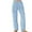 Light Blue, variant on Idoravan Jeans for Women Trendy Fashion Women's Drawstring Pocket Button Mid Waist Tight Pants