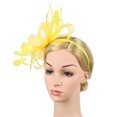 thumbnail image 4 of Bandeau Jaune pour Femmes à Moins de 10$, Chapeau de Fête de Thé, Accessoires de Robe de Mariage, 4 of 7