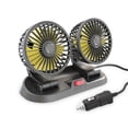 thumbnail image 2 of Speravity Ventilador para salpicadero de coche, 2 velocidades, doble cabezal, dispositivo de refrigeración de aire Interior para coche, autoadhesivo de Automoción decorativa y accesorios 12V Speravity VI015509-02, 2 of 6