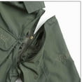 thumbnail image 4 of VSSSJ Men's Jackets Winter Jackets Zip Up Windproof Outdoor Hiking Cargo Jackets Removable Hood Detachable Sleeves Working Jackets with Multi Pockets Green XXXXXL, 4 of 5