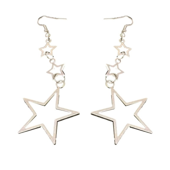 Aellinatey Unique Hollowed Out Earwear Five Pointed Star Earrings for Fashionable Women