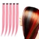 thumbnail image 4 of 5 extensiones de Cabello liso de colores con clip en postizo, embalaje individual, longitud larga, uso conveniente, fácil de peinar, accesorio para el cabello, 4 of 7