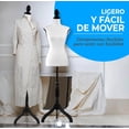 thumbnail image 4 of Maniquí Femenino Torso Busto de Espuma con Base Trípode de Madera SereneLife, Ajustable de 132 a 163 cm, Ideal para Costura, Sastrería, Exhibición de Ropa y Joyería, Diseño Ligero y Resistente, 4 of 7
