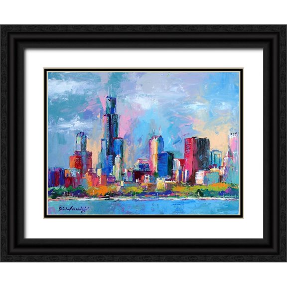 Wallich, Richard 14x11 Black Ornate Wood Framed with Double Matting Museum Art Print Titled - Chicago 5