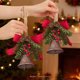 thumbnail image 1 of Christmas Bow Pines Cones Bells Ornament Christmas Tree Decoration, 1 of 6