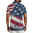thumbnail image 2 of Men's USA 250th Anniversary Patriotic Firework Stars Polo Shirt American Flag Casual Short Sleeve America 250 Merchandise, 2 of 6