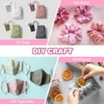 thumbnail image 6 of Uxcell Cotton Fabric Bundles 14 Pcs 8 x 8 inch Fat Quarter Solid Precut Fabric Squares for Sewing Pink, 6 of 7