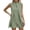 Army Green, variant on Women's Mock Neck Sleeveless Split Layered Short Romper Casual Crew Neck Short Jumpsuits for Office Wedding Occasions Sizes XS-XL