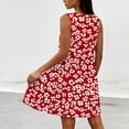 thumbnail image 4 of Livrdious Womens Casual Summer Dress with Floral Print, Sleeveless V Neck Sundress, Loose Fit A Line Mini Dress for Beach Vacation Outfit, 4 of 6