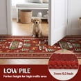 thumbnail image 5 of Findosom 2'x8' Christmas Runner Rug for Hallway, Machine Washable Reindeer Print Floor Carpet,Non-Slip Soft Stain Resistant Bedside Area Rug for Entryway Dining Room Home Decor Rugs,Red, 5 of 8
