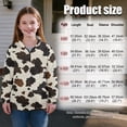 thumbnail image 7 of Uorisanigo Cow Print Girls Half Zip Sweatshirt Fashion Quarter-Zip Pullover Jacket Oversized Sweatshirts Long Sleeve Athletic Tops for Sports and Daily Wear Kids Pullover Jackets, 7 of 7