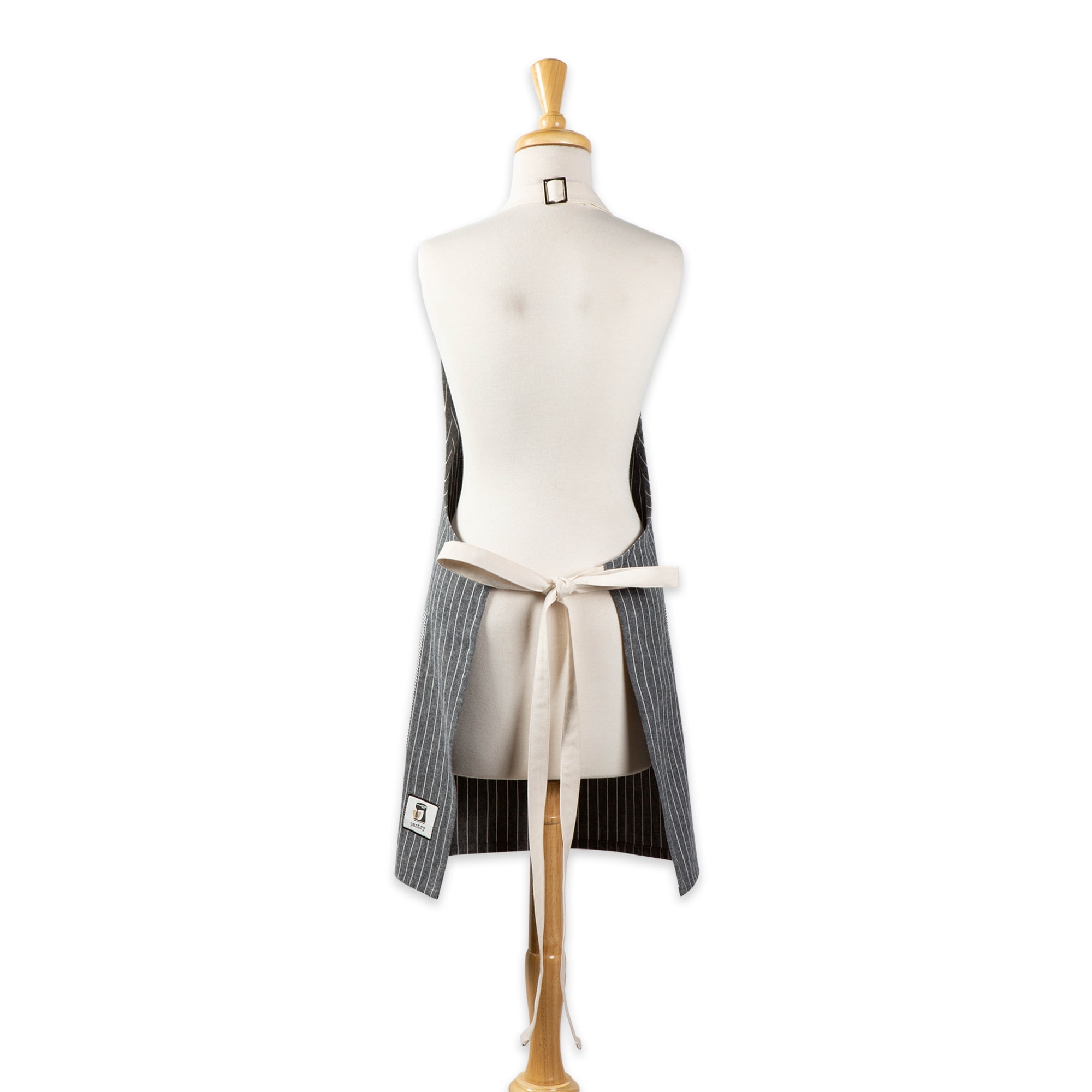 28" x 28" Gray and Beige  Fresh Stripe Pantry Modern Style Apron