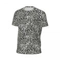 thumbnail image 5 of T Shirt For Men Zebra Stripes T-Shirt Animal Skin Print Harajuku Gym Short Sleeves Quick Dry Tops Su, 5 of 7