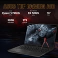 thumbnail image 3 of ASUS TUF A16 16" 165Hz FHD Gaming Laptop, AMD Ryzen 7-7735HS, 32GB DDR5, 2TB PCIe SSD, AMD Radeon RX 7700S, Backlit Keyboard, Dolby Atmos, WiFi 6, Off Black, Win 11 Pro, 256GB Docking Station Set, 3 of 8