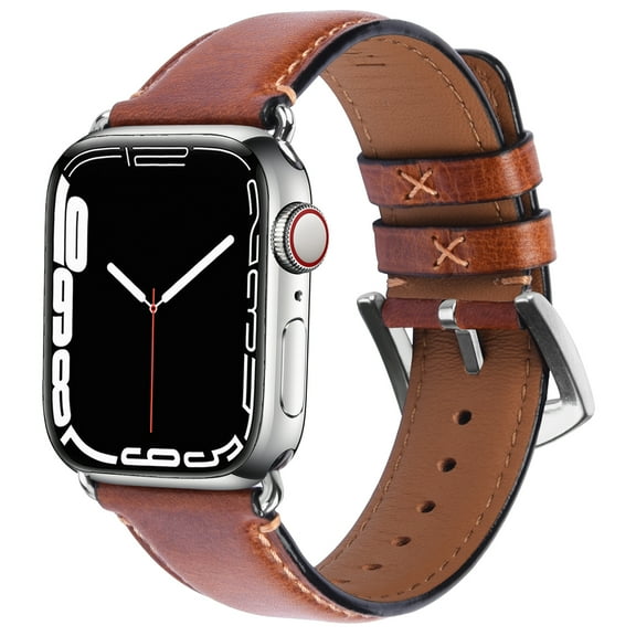 Wristitani Apple Watch Bands, Vintage Replacement Wristband for Men Women 49mm 45mm 44mm 42mm 41mm 40mm 38mm, Oil Wax Leather Watch Band for iWatch Series 8/7/6/SE/5/4/3/2/1