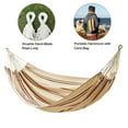 thumbnail image 3 of CHULIM Brazilian-Style 2-Person Hammock with Tree Straps,94.5in L x 63in W,450lbs Capacity-Brwon Stripe, 3 of 6