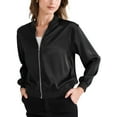 thumbnail image 6 of REFINED ATTIRE Casual Jacket for Women Zip Up Coat Long Sleeve Outerwear Lightweight Top M Black, 6 of 6
