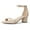 Beige Vegan Suede, variant on J.Adams Daisy Sandals for Women, Wide Ankle Strap Low Block Heel Block Heel Open Toe Shoes |Chunky Heel for Parties