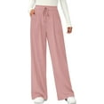 thumbnail image 3 of PRETTYGARDEN Women's Wide Leg Pants Fall Elastic High Waisted Knit Casual Lounge Palazzo Pant Trousers with Pockets, 3 of 8