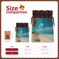 thumbnail image 3 of KLL Shopping Cart On Tropical Beach for Christmas Gift Bag,Christmas Burlap Goody Gift Bags with Plaid Drawstrings for Xmas Presents Holiday Party Favor Treats Candy-Black, 3 of 8