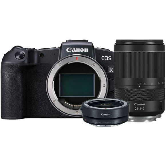 Canon EOS RP Mirrorless Camera with RF 24-240mm Lens, 26.2MP Full Frame Digital Camera, 4K Video Bundle with Adapter (International Model)