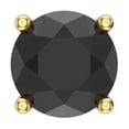 thumbnail image 2 of Mens Stud Earrings Round Cut Black Diamond Earrings for Men/Women Replacement Single (not a pair) 0.75 CTW 14K Gold, 2 of 2