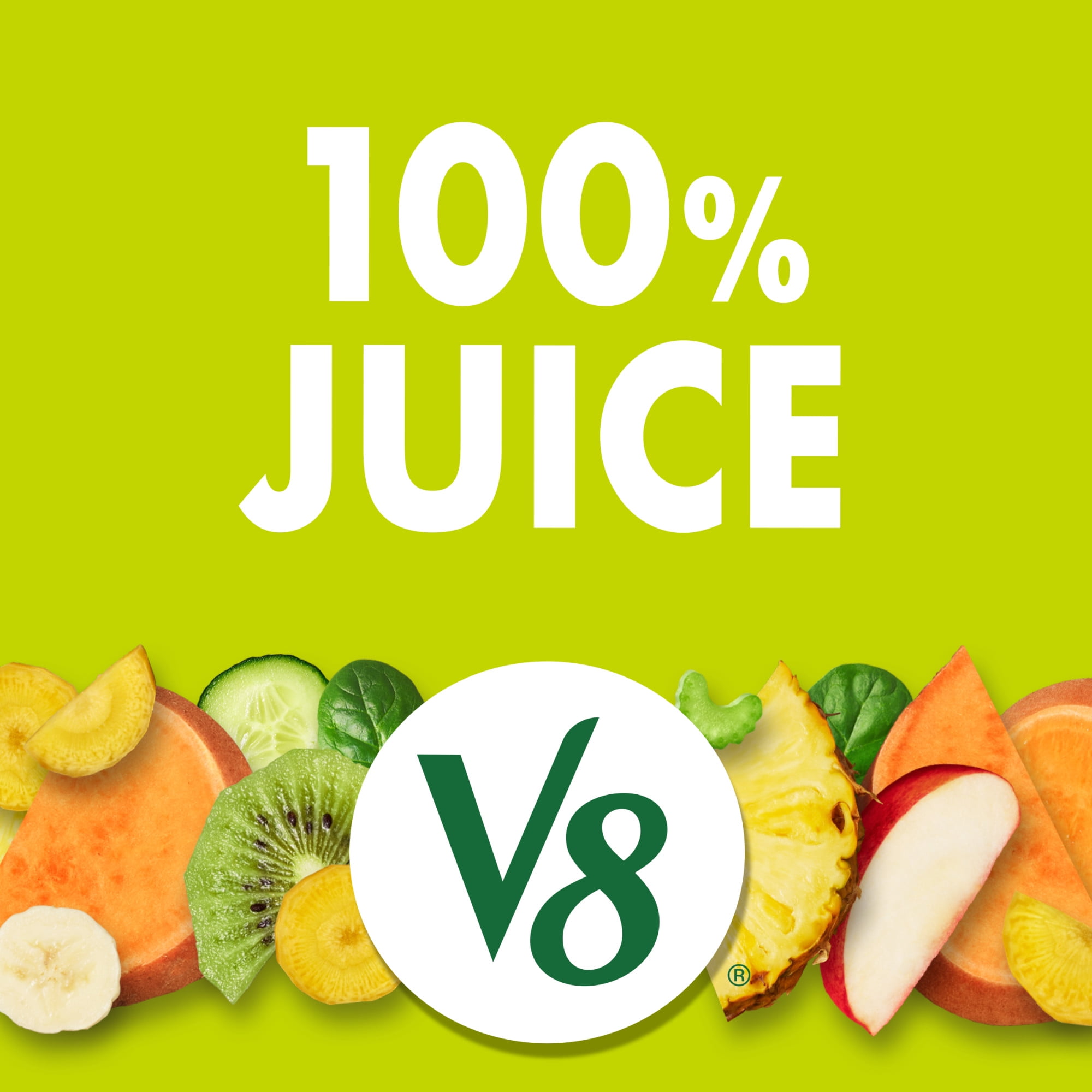 (6 pack) V8 Deliciously Green 100% Fruit and Vegetable Juice, 46 fl oz Bottle
