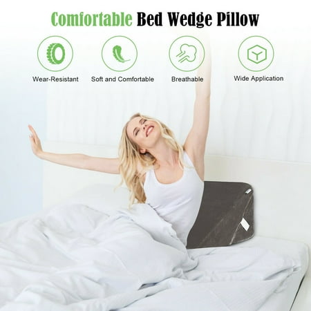 Giantex Bed Wedge Pillow Adjustable Sleeping Pillow W Cover