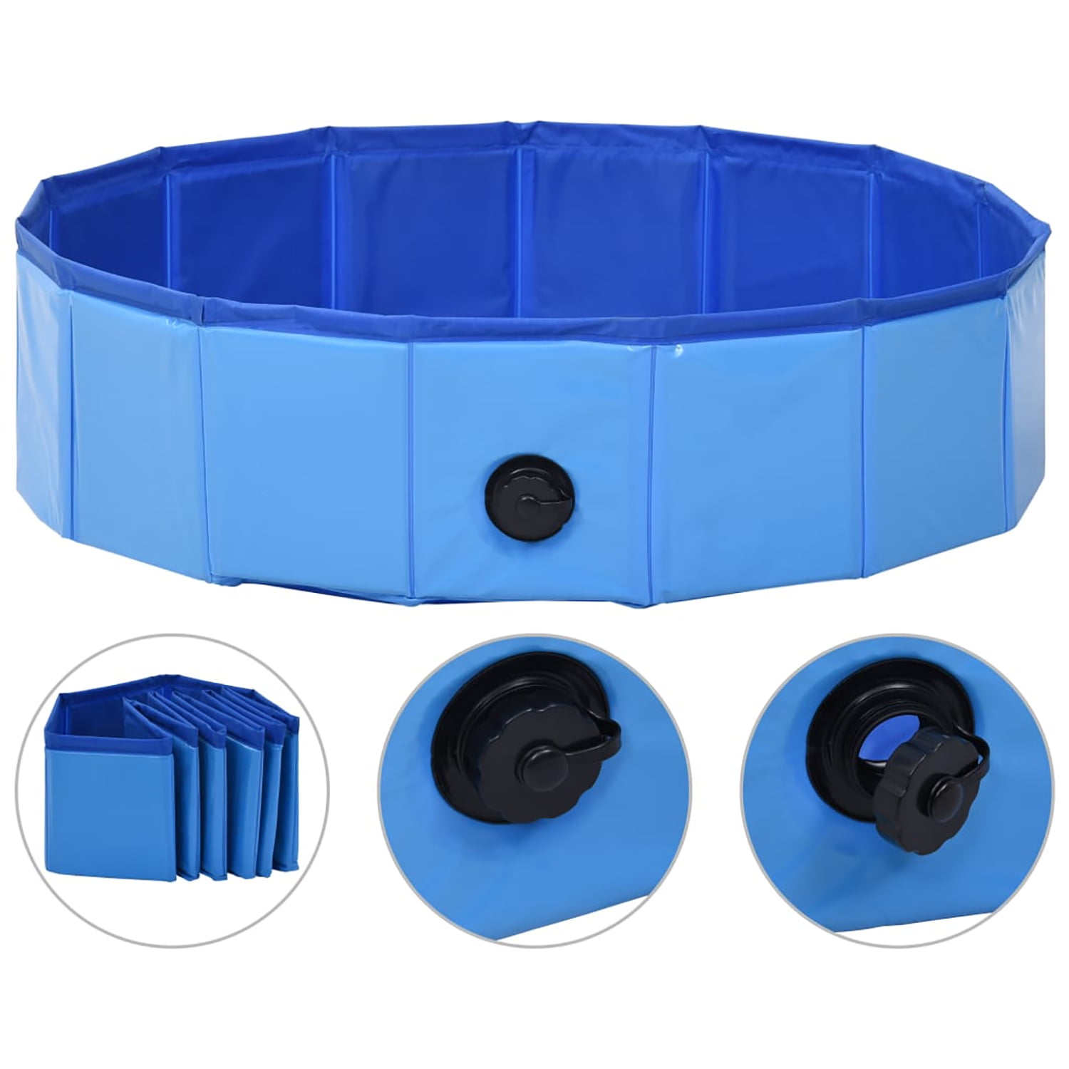 Pefilos 31.5"x7.9" Foldable Dog Swimming Pool for Large, Medium, Small Dogs, PVC Pet Pool for Outdoor Dog Bath Pool, Blue Pefilos 31.5"x7.9" Foldable Dog Swimming Pool for Large, Medium, Small Dogs, PVC Pet Pool for Outdoor Dog Bath Pool, Blue