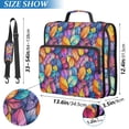 thumbnail image 2 of FORMRS Zipper Binder with Shoulder Strap 2-inch Ring 500 Sheet Capacity File Bag, Colorful Leaves, 2 of 5