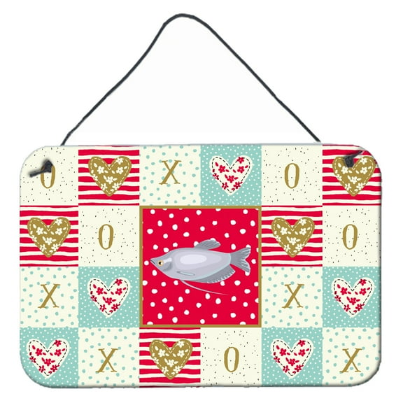 Carolines Treasures CK5489DS812 Moonlight Gourami Love Wall or Door Hanging Prints 8x12 multicolor