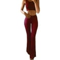 thumbnail image 1 of Womens Stretch Flared OL Work Pants Yoga Bell-bottom Trousers, 1 of 4