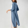 thumbnail image 6 of Solid Color Open Front Maxi Long Cardigan Sweater for Women Lightweight Long Sleeve Cardigan Oversized Long Coat Trendy, 6 of 7