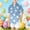 Blue, variant on Baby Tees Boys Easter Bunny Print Short Sleeve Button Down Shirt with Pocket Girls' Tops Black 9-10 Years