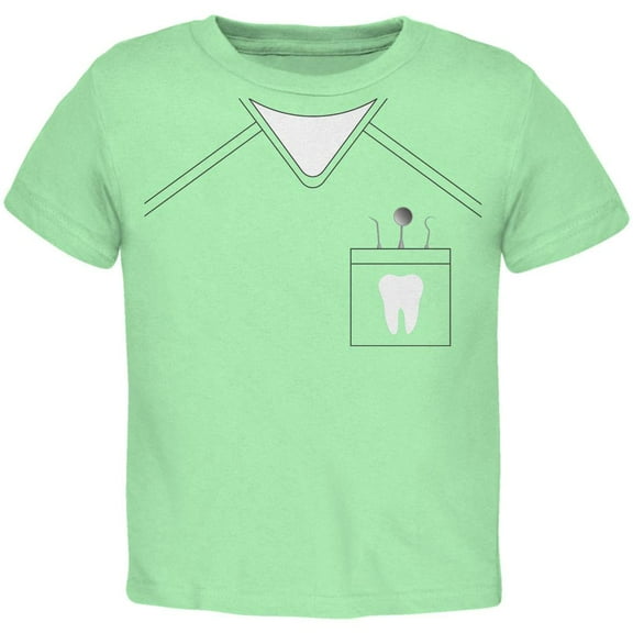 Halloween Dentist Scrubs Costume Mint Green Toddler T-Shirt - 3T