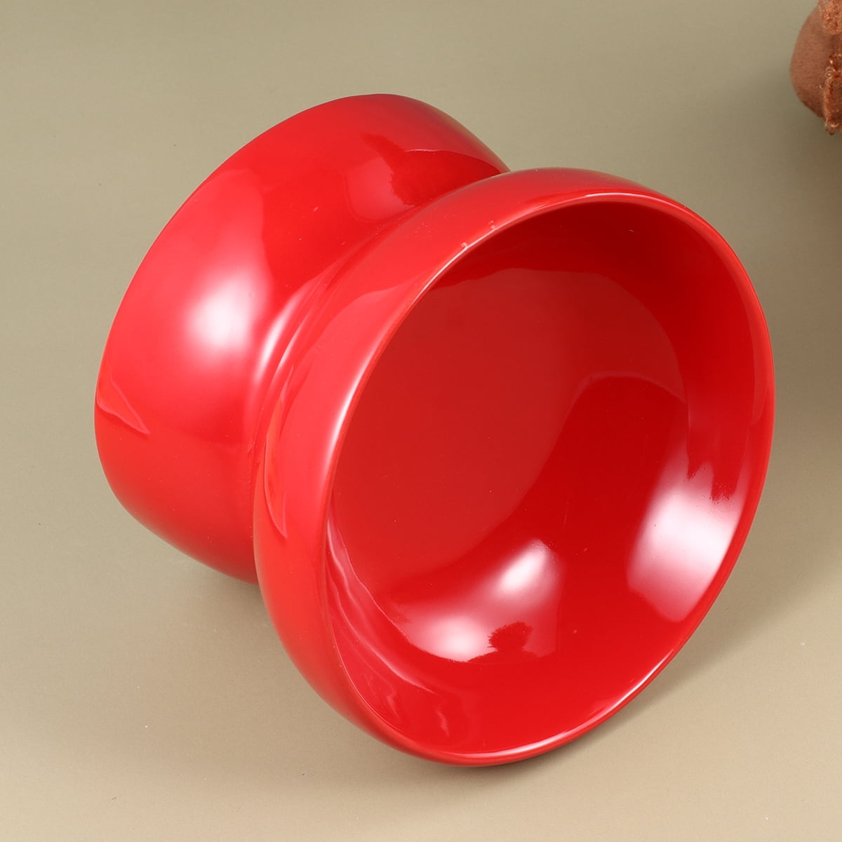UKCOCO Dog Ceramic Bowl Red Ceramic 1Pcs