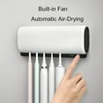 thumbnail image 2 of Rechargeable Toothbrush Sanitizer and Holder, 5 Slot Fan Drying Function Toothbrush Holder Wall-Mounted, Built-in Light Beads To Purify The Environment, Suitable for Electric / Ordinary Toothbrush, 2 of 6