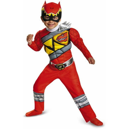 Red Power Ranger Dino Charge Toddler Muscle Dress Up / Halloween