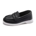 thumbnail image 4 of Walking Sandals Boys Girls Faux Leather Anti-Slip Adjustable Buckle Comfortable Beach Sandals Open Toe Low Heel Black 12(29), 4 of 9