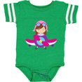 thumbnail image 3 of Inktastic Pilot Girl, Airplane, Plane, Flying, Brown Hair Girls Baby Bodysuit, 3 of 5