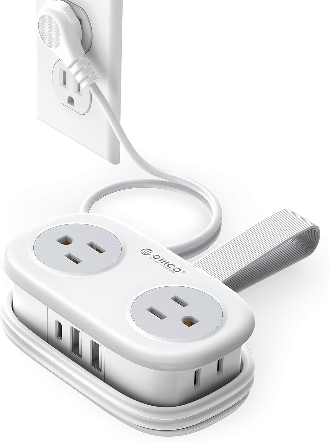RGHJAR-Travel Power Strip, 4 Outlets 3 USB Ports (1 USB C) with 4FT Wrapped Short Extension Cord, Compact Power Strip for Hotel Travel Essentials Cruise Approved-AP3